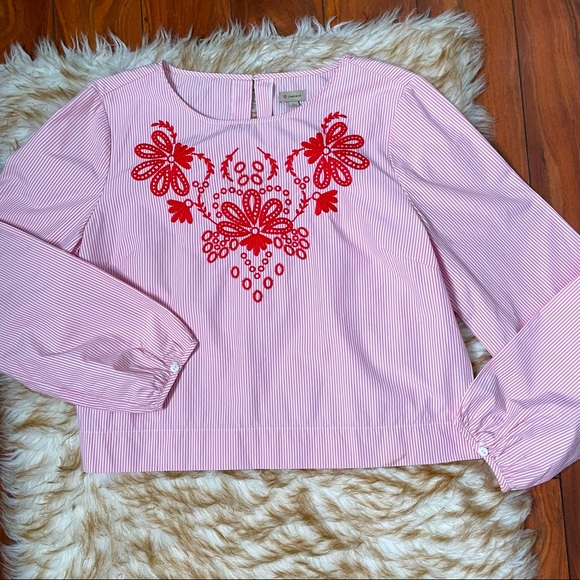 Cremieux embroidered Avery crop top - Picture 4 of 7